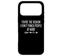 Carcasa para iPhone 17 Pro MAX Youre The Reason I Don't Punch People At Work Funny Coworker