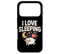 Carcasa para iPhone 17 Pro Me Encanta el café Sleeping Moon Sheep Stars