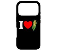Carcasa para iPhone 17 Pro Me Encanta el maíz Corazón Rojo Divertido Amante del maíz Me Encanta el maíz