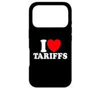 Carcasa para iPhone 17 Pro Me encantan Las tarifas, corazón Rojo, Divertida Tarifa de Trump