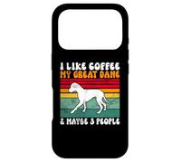 Carcasa para iPhone 17 Pro Me Gusta el café mi Gran danés y Tal Vez 3 Personas Gran danés