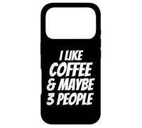Carcasa para iPhone 17 Pro Me Gusta el café y Tal Vez 3 Personas - Amante del café