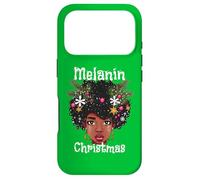 Carcasa para iPhone 17 Pro Melanin Christmas Ugly Sweater Verde Negro Niña Magic Queen