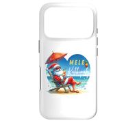 Carcasa para iPhone 17 Pro Mele Kalikimaka Tropical Santa Relajándose en la Playa Hawaii