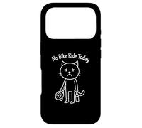 Carcasa para iPhone 17 Pro Meme Divertido de Gato Triste No Hay Paseo en Bicicleta Hoy Montando en Bicicleta Ciclista