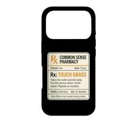 Carcasa para iPhone 17 Pro Meme Divertido de Touch Grass Prescription RX Go Outside Care