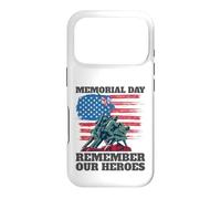 Carcasa para iPhone 17 Pro Memorial Day Remember Our Heroes Bandera de Estados Unidos