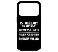 Carcasa para iPhone 17 Pro Memory of My Son Always Loved Never Forgotten Son Memorial