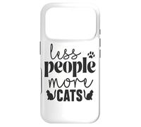 Carcasa para iPhone 17 Pro Menos Gente más Gatos Cita Divertida Amante de los Gatos