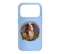 Carcasa para iPhone 17 Pro Mens Kids Owner Flowers Floral Shetland Sheepdog Lover