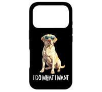 Carcasa para iPhone 17 Pro Mens Womens Funny Do What I Want Yellow Lab Dog Lover