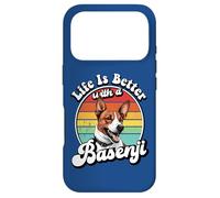 Carcasa para iPhone 17 Pro Mens Womens Funny Retro Vintage Life Is Better Basenji Lover