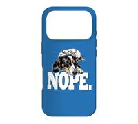 Carcasa para iPhone 17 Pro Mens Womens Girls Funny Napping Nope Piebald Dachshund Lover