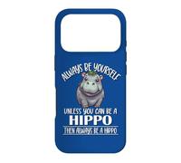 Carcasa para iPhone 17 Pro Mens Womens Kids Always Be Yourself Hippo Baby Lover