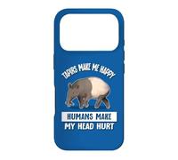Carcasa para iPhone 17 Pro Mens Womens Kids Humans Hurt Head Tapirs Make Me Happy