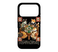 Carcasa para iPhone 17 Pro Meowjong Cat Playing Mahjong Game Juego Chino Tradicional