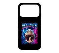 Carcasa para iPhone 17 Pro Meows Cat Shark Mouth 80s Bootleg Sharks Funny Cats Lover