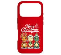 Carcasa para iPhone 17 Pro Merry Christmas T-Rex Santa Dinosaur T-Rex Dino Xmas Tree