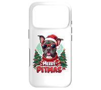 Carcasa para iPhone 17 Pro Merry Pitmas Cute Pitbull Dog Christmas Holiday