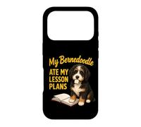 Carcasa para iPhone 17 Pro Mi Bernedoodle se comió mis Planes de lecciones Funny Teacher