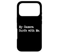 Carcasa para iPhone 17 Pro Mi cámara navega Conmigo, Divertida Ropa con Citas para fotografía de Surf