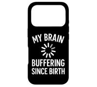 Carcasa para iPhone 17 Pro Mi Cerebro amortiguando Desde el Nacimiento Citas Divertidas de Pensamiento excesivo