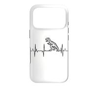 Carcasa para iPhone 17 Pro Mi corazón Late por los Dinosaurios Línea del corazón
