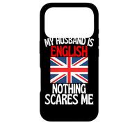 Carcasa para iPhone 17 Pro Mi Esposo es inglés Nada me Asusta Esposo Divertido