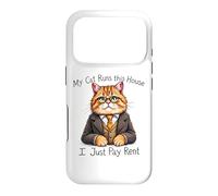 Carcasa para iPhone 17 Pro Mi Gato Dirige Esta casa Solo Pago Alquiler Amante de los Gatos