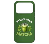 Carcasa para iPhone 17 Pro Mi Tipo de Sangre es Matcha Iced Green Latte Tea Drinker
