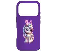 Carcasa para iPhone 17 Pro MIA - Bonito diseño de Unicornio para niñas con Nombre MIA