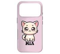 Carcasa para iPhone 17 Pro MIA - Lindo diseño de Gatito para niñas, Nombre MIA