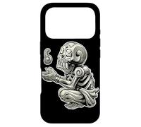 Carcasa para iPhone 17 Pro Mictlantecuhtli Dios Azteca de la Muerte Blackwork Maya