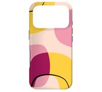 Carcasa para iPhone 17 Pro Mid Century Modern Circles Geometric Pink Yellow Shapes