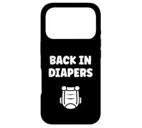 Carcasa para iPhone 17 Pro Minimalist Baby Parent Diaper Humor Back in Diapers
