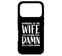 Carcasa para iPhone 17 Pro Mirando a mi Esposa Creo Que es una Mujer afortunada