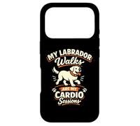 Carcasa para iPhone 17 Pro Mis Paseos de Labrador Son mis sesiones de Cardio, Divertido Labrador