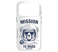 Carcasa para iPhone 17 Pro Misión a Marte Cool Space Astronauta Oso Dibujos Animados Gráfico