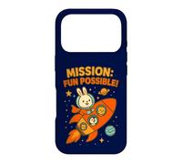 Carcasa para iPhone 17 Pro Misión Divertida Posible: Lindo Conejito Astronauta y tripulación Espacial