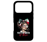 Carcasa para iPhone 17 Pro Mitad Bandera Mexicana Americana de México Estados Unidos Sí Im Both of Them