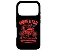 Carcasa para iPhone 17 Pro Moab Utah Route U-128 Colorado River Retro diseño de Motocicleta