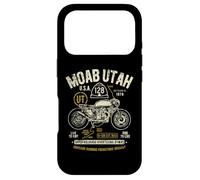 Carcasa para iPhone 17 Pro Moab Utah Route U-128 Colorado River Retro diseño de Motocicleta
