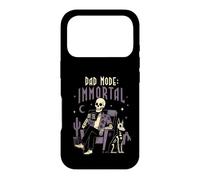 Carcasa para iPhone 17 Pro Modo Papá Esqueleto Inmortal Halloween Papá Más Allá Humor