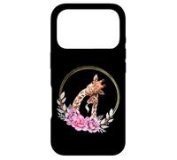 Carcasa para iPhone 17 Pro Mom and Baby Giraffe For Safari Animal Lover Floral Circle