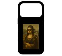 Carcasa para iPhone 17 Pro Mona Lisa Street Style Rap Art Boombox Gafas de Sol Cadena