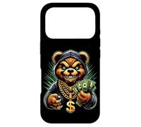 Carcasa para iPhone 17 Pro Money Calling Hip Hop Bear Teddy tee Gángster Rap Swag Dope