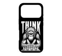 Carcasa para iPhone 17 Pro Mono Jugando Ajedrez Piensa Divertido Jaque Mate Chimp Ape