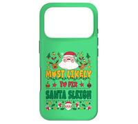 Carcasa para iPhone 17 Pro Most Likely to Fix Santa Sleigh Outfit Funny Xmas Pajamas