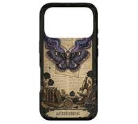Carcasa para iPhone 17 Pro Moth Sun Dark Gothic Crescent Moon Skull