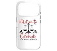 Carcasa para iPhone 17 Pro Motion to Celebrate Sign Funny Lawyer Graduation Law School